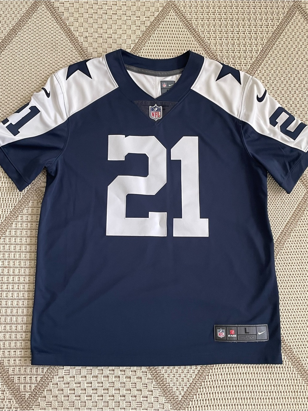 Nike On Field Dallas Cowboys Ezekiel Elliot Stitched Jersey Mens Large